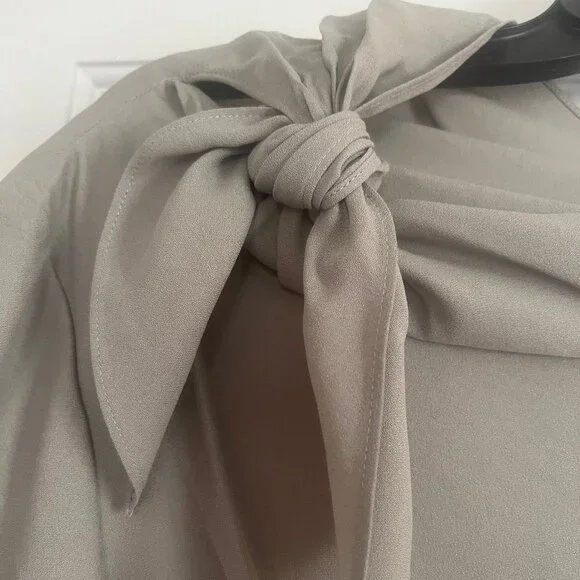 Tibi Feather Weight Eco Crepe Benedict Dress - Grey - 4 - Picture 9 of 12